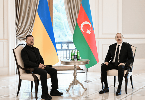 İlham Əliyevin Volodimir Zelenski ilə təkbətək görüşü olub - FOTOLAR