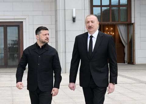 Azərbaycan və Ukrayna prezidentləri mətbuata bəyanatlarla çıxış ediblər - YENİLƏNİB