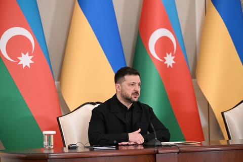 Azərbaycan və Ukrayna prezidentləri mətbuata bəyanatlarla çıxış ediblər - YENİLƏNİB