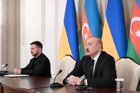 Azərbaycan və Ukrayna prezidentləri mətbuata bəyanatlarla çıxış ediblər - YENİLƏNİB