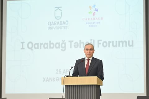 Xankəndidə I Qarabağ Təhsil Forumu öz işinə başlayıb - FOTOLAR
