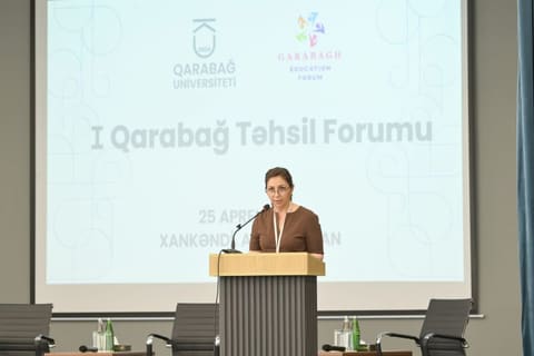 Xankəndidə I Qarabağ Təhsil Forumu öz işinə başlayıb - FOTOLAR