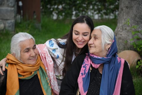 Leyla Əliyeva və Arzu Əliyeva Şəkidə tarixi-memarlıq abidələrinin bərpadan sonra açılışında iştirak ediblər