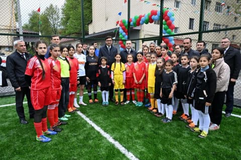 İsmayıllıda “Sağlam məhəllə” layihəsi çərçivəsində yeni idman zonası istifadəyə verilib