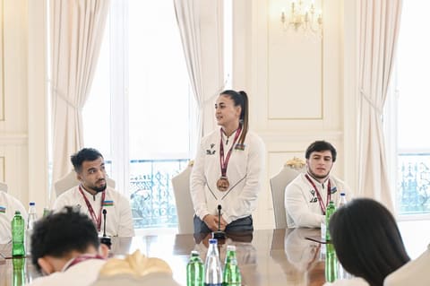 Prezident Avropa çempionatında komanda hesabında çempion olan güləşçiləri qəbul edib - YENİLƏNİB