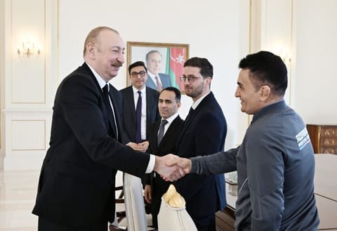 Prezident Avropa çempionatında komanda hesabında çempion olan güləşçiləri qəbul edib - YENİLƏNİB