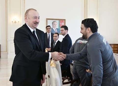 Prezident Avropa çempionatında komanda hesabında çempion olan güləşçiləri qəbul edib - YENİLƏNİB