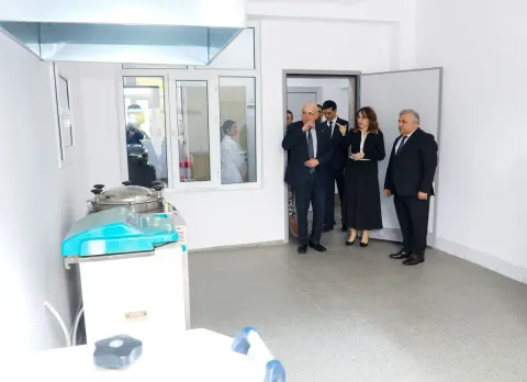 Poliklinikanın Laboratoriya şöbəsinin açılışı olub - Fotolar