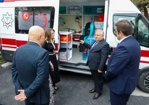 Poliklinikanın Laboratoriya şöbəsinin açılışı olub - Fotolar