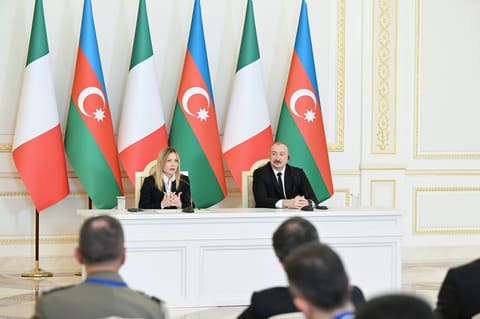 İlham Əliyev və Ciorcia Meloni mətbuata bəyanatlarla çıxış ediblər - YENİLƏNİB