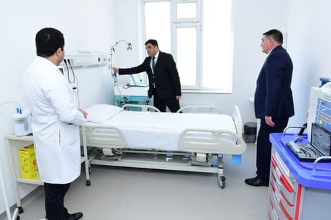 Ağstafa Rayon Mərkəzi Xəstəxanasının Təcili tibbi yardım şöbəsi təmirdən sonra istifadəyə verilib
