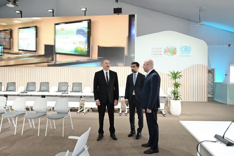 İlham Əliyev Bakı Olimpiya Stadionunun ərazisində WUF13 ilə bağlı görülən işlərlə tanış olub 