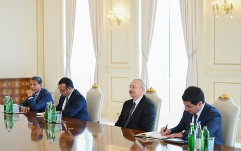  İlham Əliyev Slovakiya Milli Şurası sədrinin başçılıq etdiyi nümayəndə heyətini qəbul edib