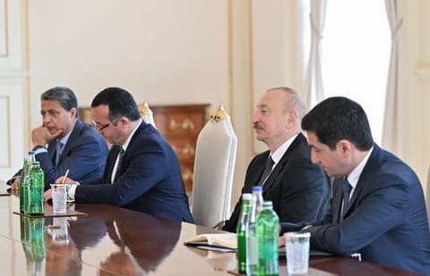  İlham Əliyev Slovakiya Milli Şurası sədrinin başçılıq etdiyi nümayəndə heyətini qəbul edib