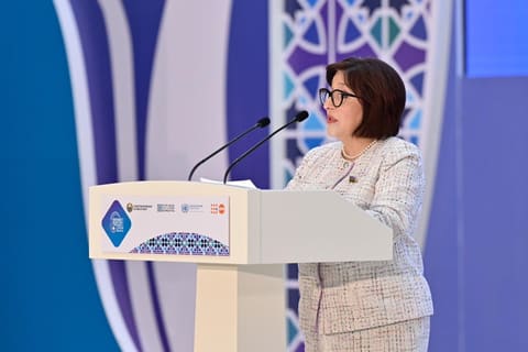 Sahibə Qafarova İkinci Asiya Qadınlar Forumunda çıxış edib
