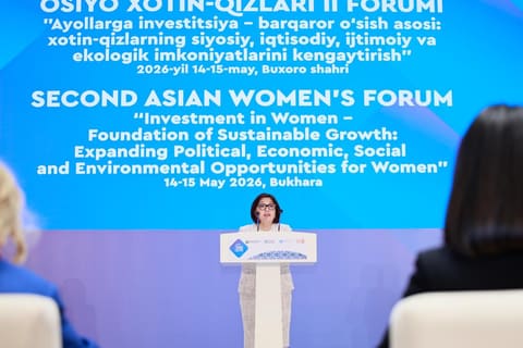 Sahibə Qafarova İkinci Asiya Qadınlar Forumunda çıxış edib