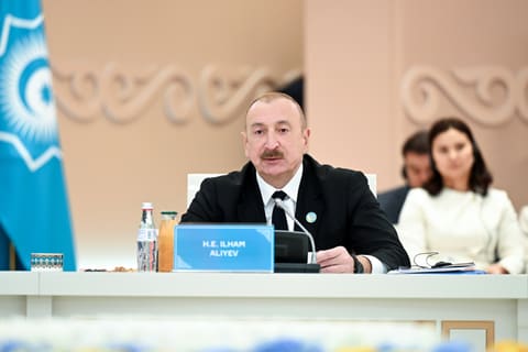 İlham Əliyev Türküstanda TDT-nin qeyri-rəsmi Zirvə görüşündə çıxış edib -  YENİLƏNİB 3