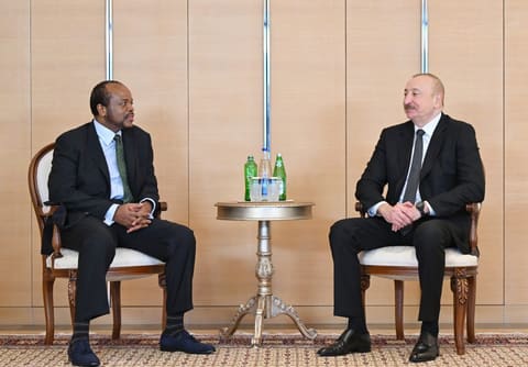 Prezident İlham Əliyev Esvatini Kralının başçılıq etdiyi nümayəndə heyəti ilə görüşüb