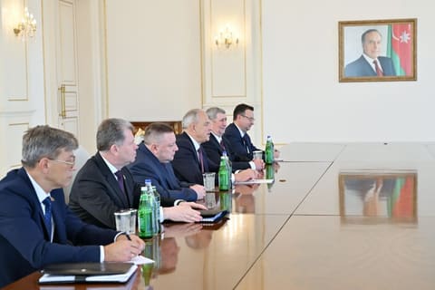 İlham Əliyev Belarus Milli Assambleyası Nümayəndələr Palatasının sədrini qəbul edib