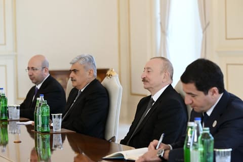 İlham Əliyev Belarus Milli Assambleyası Nümayəndələr Palatasının sədrini qəbul edib