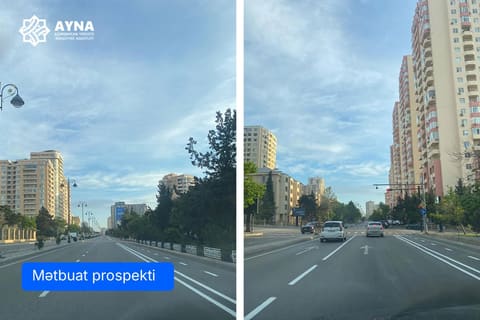 Şəfayət Mehdiyev küçəsi, Vaqif və Mətbuat prospektlərində mikromobillik zolaqları təşkil edilib