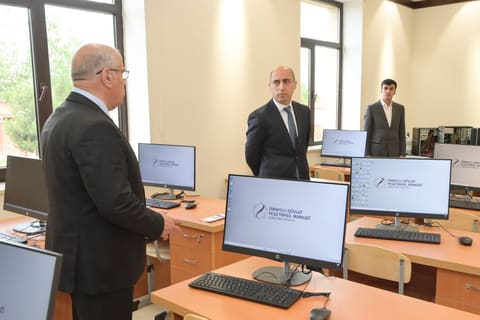 Emin Əmrullayev İsmayıllı Dövlət Peşə Təhsil Mərkəzinin Qobustan Korpusunda olub