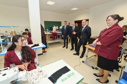 Emin Əmrullayev İsmayıllı Dövlət Peşə Təhsil Mərkəzinin Qobustan Korpusunda olub