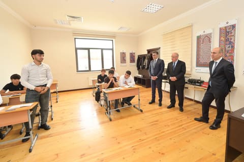Emin Əmrullayev İsmayıllı Dövlət Peşə Təhsil Mərkəzinin Qobustan Korpusunda olub