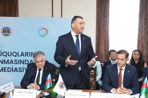 Naxçıvanda Vəkillər Kollegiyası və Mediasiya Şurasının birgə təşkilatçılığı ilə regional konfrans keçirilib - Fotolar