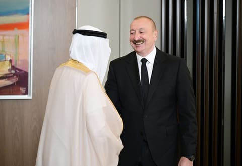İlham Əliyev Ərəb Koordinasiya Qrupuna üzv qurumların rəhbər şəxslərindən ibarət nümayəndə heyətini qəbul edib