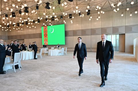 İlham Əliyevin adından Türkmənistan Prezidentinin şərəfinə dövlət ziyafəti verilib