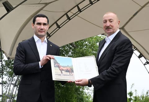 Türkmənistan Prezidentinə Qarabağ atı hədiyyə edilib