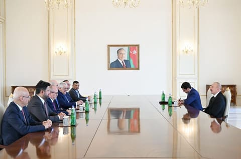 İlham Əliyev Türkiyə Böyük Millət Məclisi sədrinin rəhbərlik etdiyi nümayəndə heyətini qəbul edib