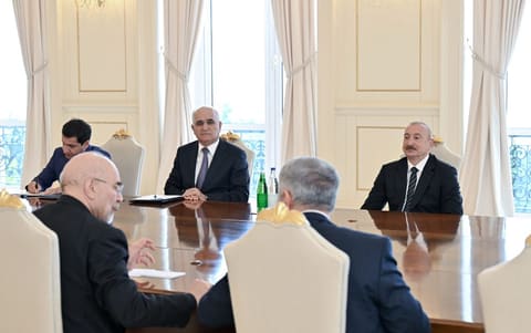  İlham Əliyev İran İslam Şurası Məclisinin sədrinin başçılıq etdiyi nümayəndə heyətini qəbul edib