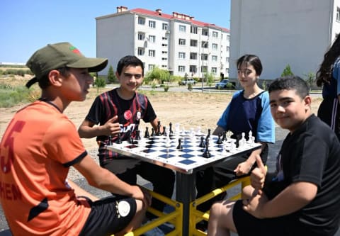 Naftalan, Samux və Mingəçevirdə “Sağlam məhəllə” idman zonaları istifadəyə verilib