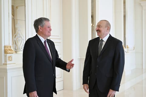 İlham Əliyev ABŞ Senatının Xarici Əlaqələr Komitəsinin üzvünü qəbul edib