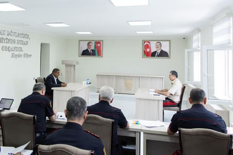 Vilayət Eyvazov Lənkəranda sıra baxışı keçirib