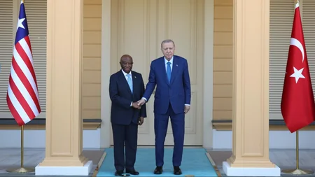 Liberiya Prezidenti Türkiyədə Ərdoğanla görüşüb