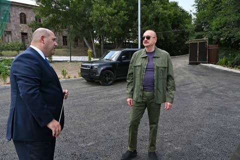 İlham Əliyev Xocavənd rayonunun Quzeyxırman kəndində olub - YENİLƏNİB