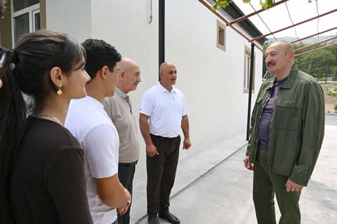 İlham Əliyev Xocavənd rayonunun Quzeyxırman kəndində olub - YENİLƏNİB
