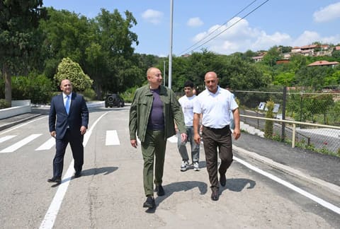İlham Əliyev Xocavənd rayonunun Quzeyxırman kəndində olub - YENİLƏNİB