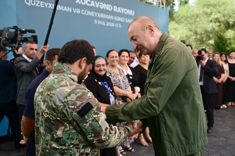 İlham Əliyev Xocavənd rayonunun Quzeyxırman kəndində olub - YENİLƏNİB