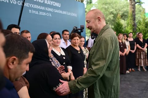 İlham Əliyev Xocavənd rayonunun Quzeyxırman kəndində olub - YENİLƏNİB