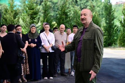 İlham Əliyev Xocavənd rayonunun Quzeyxırman kəndində olub - YENİLƏNİB