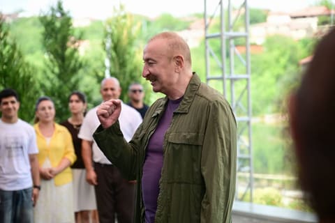 İlham Əliyev Xocavənd rayonunun Quzeyxırman kəndində olub - YENİLƏNİB