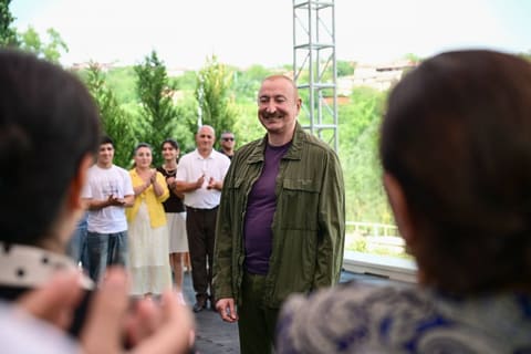 İlham Əliyev Xocavənd rayonunun Quzeyxırman kəndində olub - YENİLƏNİB