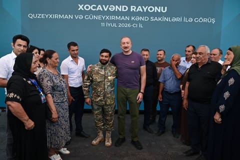 İlham Əliyev Xocavənd rayonunun Quzeyxırman kəndində olub - YENİLƏNİB