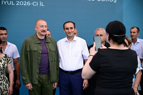 İlham Əliyev Xocavənd rayonunun Quzeyxırman kəndində olub - YENİLƏNİB