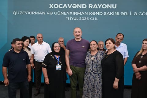 İlham Əliyev Xocavənd rayonunun Quzeyxırman kəndində olub - YENİLƏNİB