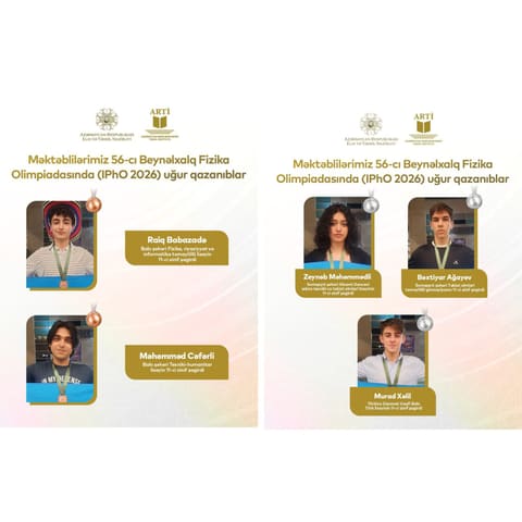 Azərbaycan məktəbliləri Beynəlxalq Fizika Olimpiadasında son 20 ilin ən yüksək nəticəsini əldə ediblər